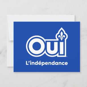 Cartão Postal Independência do Quebec OUI