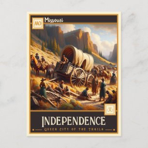 Cartão Postal Independência, Missouri Vintage