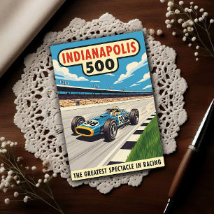 Cartão Postal Índia 500 Vintage de Indianapolis dos anos 60