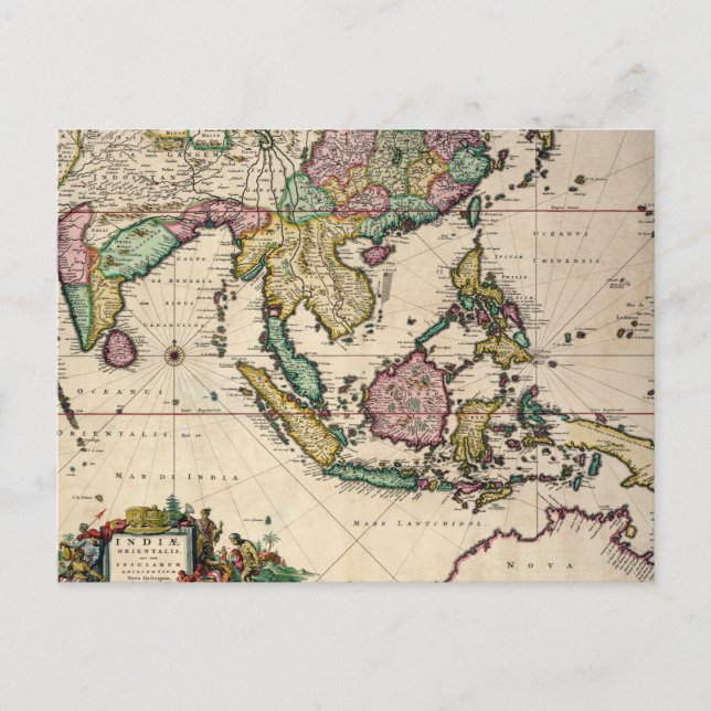 Cartão Postal Índia e Ceilão para a Austrália (Frente)