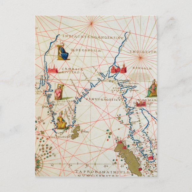 Cartão Postal Índia e Malásia (Frente)