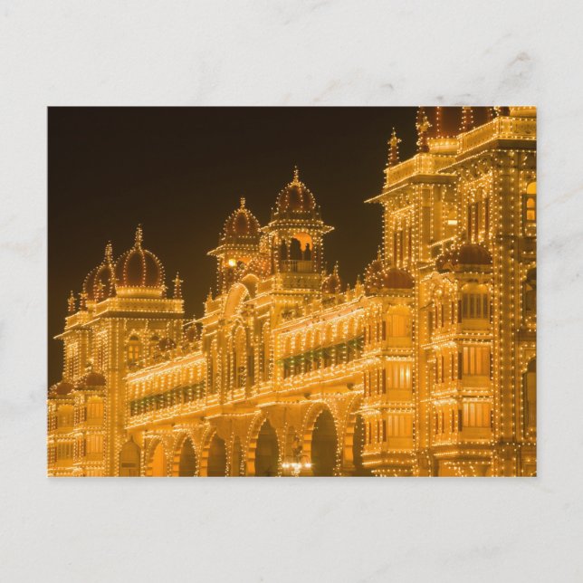 Cartão Postal ÍNDIA, Karnataka, Mysore: Palácio de Majaraja (b.  (Frente)