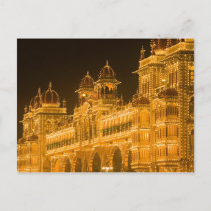 Cartão Postal ÍNDIA, Karnataka, Mysore: Palácio de Majaraja (b.