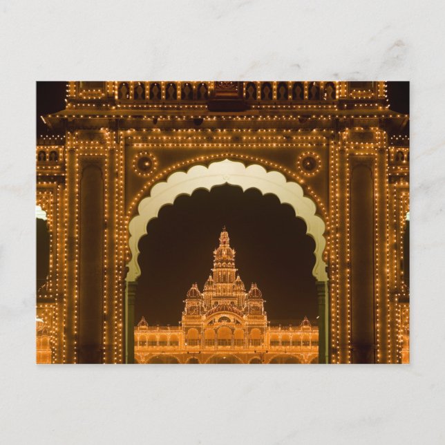 Cartão Postal ÍNDIA, Karnataka, Mysore: Palácio de Majaraja (b.  (Frente)