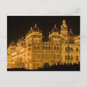 Cartão Postal ÍNDIA, Karnataka, Mysore: Palácio do Majaraja (c.