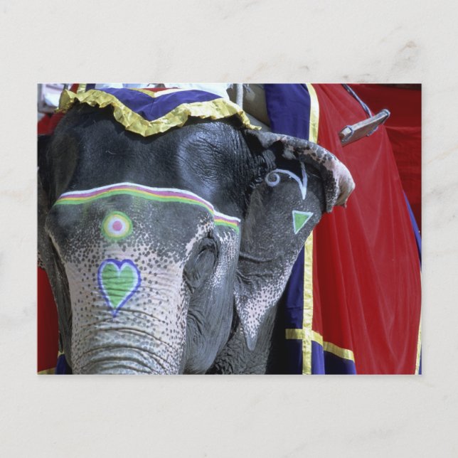 Cartão Postal India, Rajasthan, Jaipur. Forte ambarino (Frente)