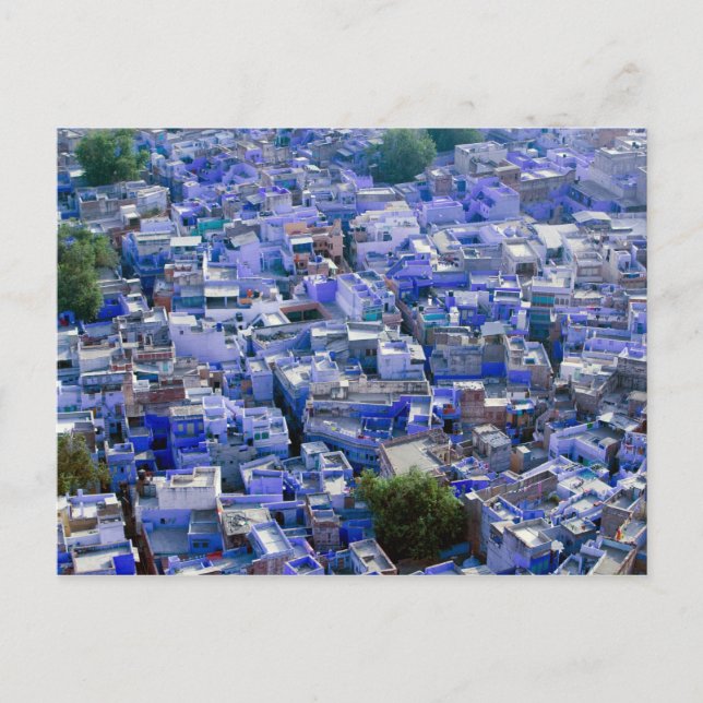 Cartão Postal ÍNDIA, Rajasthan, Jodhpur: Cidade Azul de Jodhpur (Frente)