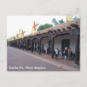 Cartão Postal Índia vendendo joias na Plaza, Papais noeis Fe, NM