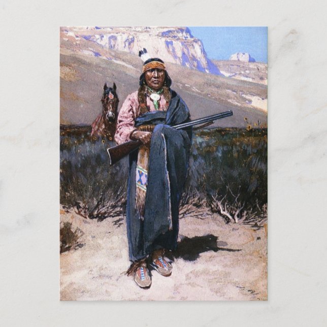 Cartão Postal Indian Brave 1891 (Frente)