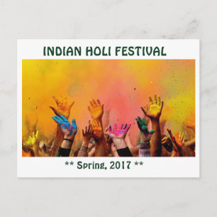 CARTÃO POSTAL INDIAN HOLI FESTIVAL