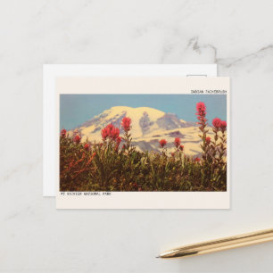 Cartão Postal INDIAN PAINTBRUSH, Mt Rainer, presentes no Parque
