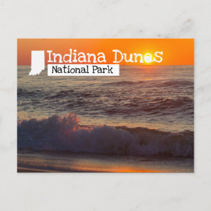 Cartão Postal Indiana Dunes National Park Sunset Beach