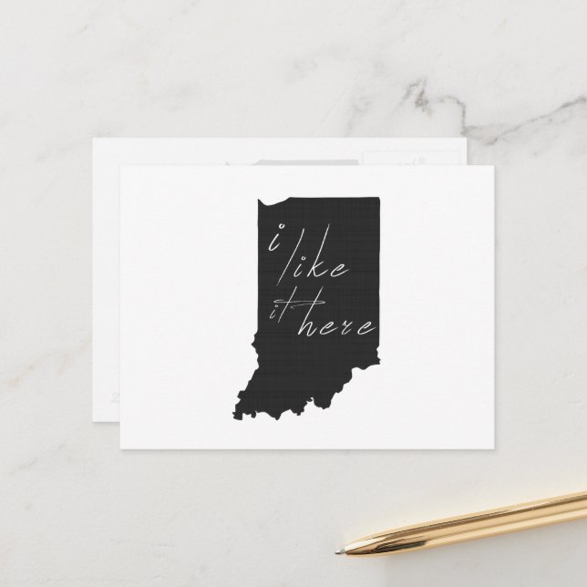 Cartão Postal Indiana Eu Gosto Disso Aqui Estadual (Frente/Verso In Situ)