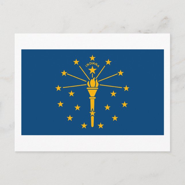 Cartão postal Indiana Flag (Frente)