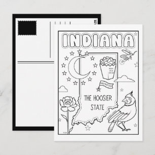 Cartão Postal indiana me colorir colagem