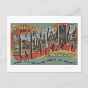 Cartão Postal Indiana, Pensilvânia - Cenas Grandes