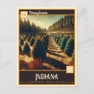 Cartão Postal Indiana, Pensilvânia Vintage