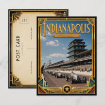 Indianapolis Indiana Arte Deco Vintage Idade Doura
