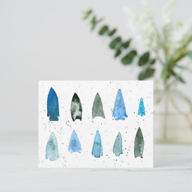 Cartão Postal Indígenas Nativo de Pontos Projetíveis da Seta (Em pé/Frente)