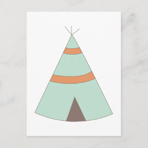 Cartão Postal índio Teepee