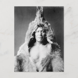 Cartão Postal Índio Vestindo Ursa, 1908