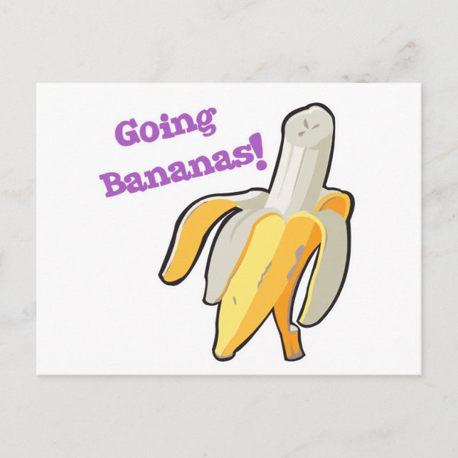 Cartão Postal indo bananas! banana! (Frente)