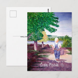 Cartão postal - Indo Pescar