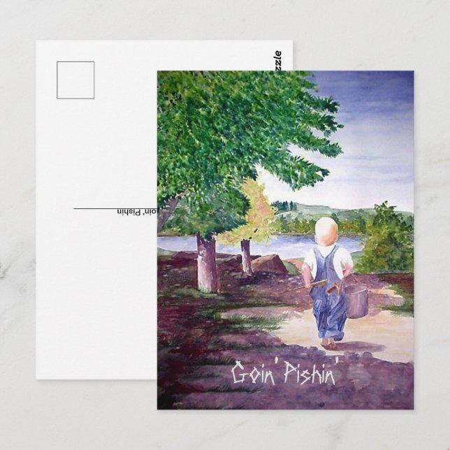 Cartão postal - Indo Pescar (Frente/Verso)