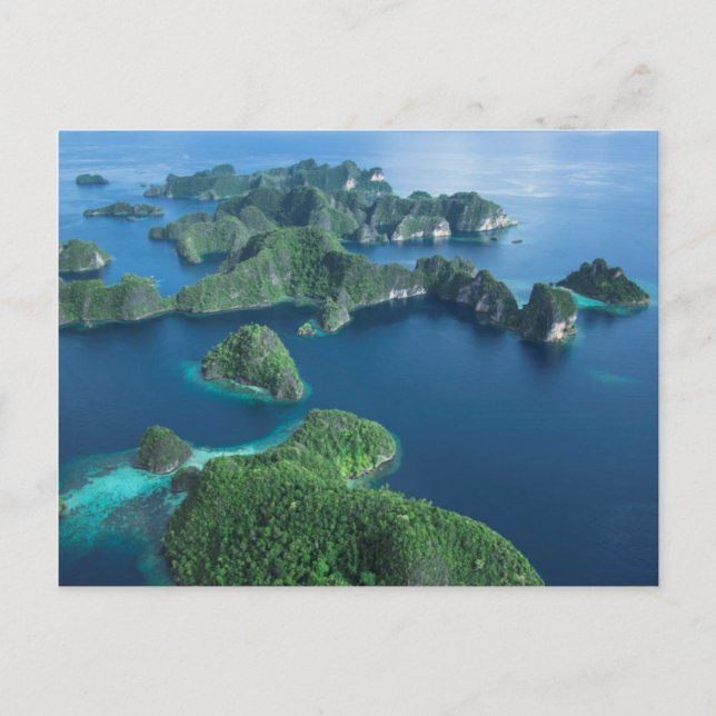Cartão Postal Indonésia, Papua Ocidental. Aerial De Raja Ampat (Frente)