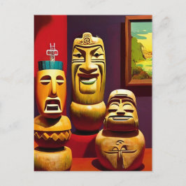 Cartão Postal Indoor Tiki Life Ken Gage Art
