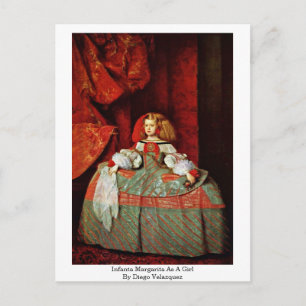 Cartão Postal Infanta Margarita Como Garota Por Diego Velazquez