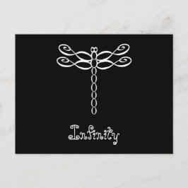 Cartão Postal Infinity Dragonfly design