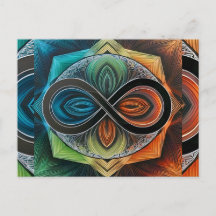 Infinity Mandala African Tribal Mask Abstrato