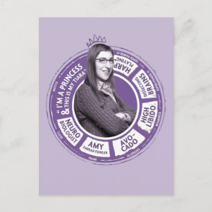 Cartão Postal Infográfico de Amy Farrah Fowler