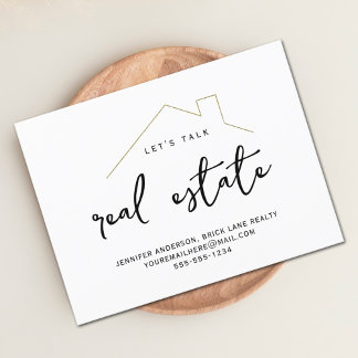 Cartão Postal Informações de contato do Promocional Real Estate