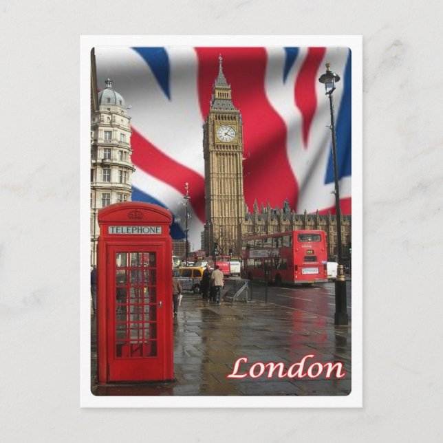 Cartão Postal Inglaterra - Londres - Big Ben - (Frente)