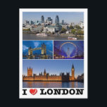 Cartão Postal Inglaterra - Londres - I Love -<br><div class="desc">Aqui você encontrará o souvenir das suas férias. Esta categoria contém lembranças de muitas localidades: Europa - Inglaterra - Londres - I Love. Amplie amigos e parentes com as lembranças únicas de sua viagem de excelente! Tente!</div>