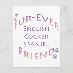 Cartão Postal Inglês Cocker Spaniel Fuere; Cocker Love
