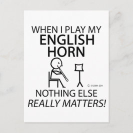 Cartão Postal Inglês Corno Nada Mais Importa