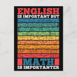 Cartão Postal Inglês É Importante, Mas Matemática É Matemática I