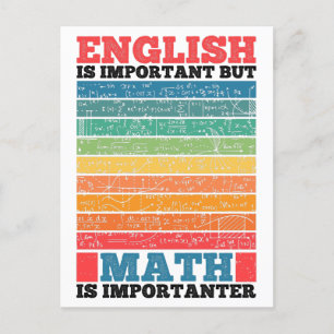 Cartão Postal Inglês É Importante, Mas Matemática É Matemática I