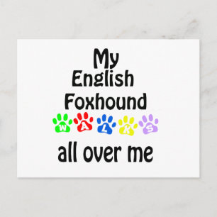Cartão Postal Inglês Foxhound Walks Design