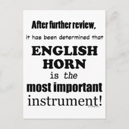 Cartão Postal Inglês Horn - Instrumento mais importante