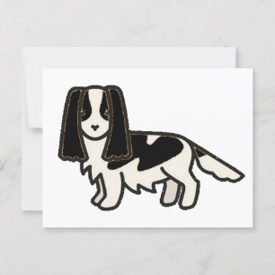 Cartão Postal Inglês Springer Spaniel Black and White Cartoon