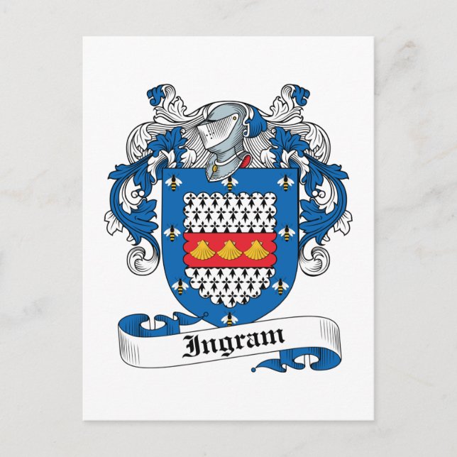 Cartão Postal Ingram Family Crest (Frente)