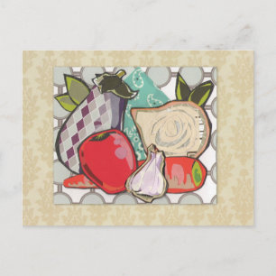 Cartão Postal Ingredientes da cozinha de Ratouille -