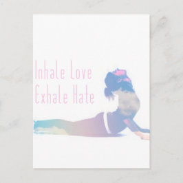 Cartão Postal Inhale Love Yoga Series