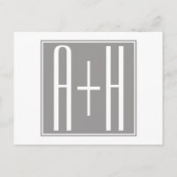 Iniciais de Casais ou Outro Texto | Branco & Cinza