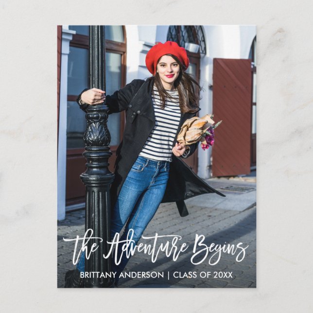 Cartão Postal Início da Aventura de Graduação de Script de Pince (Frente)