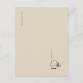 Cartão Postal Ink Pot Minimalist Book Lover
